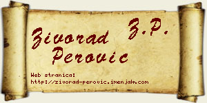 Živorad Perović vizit kartica